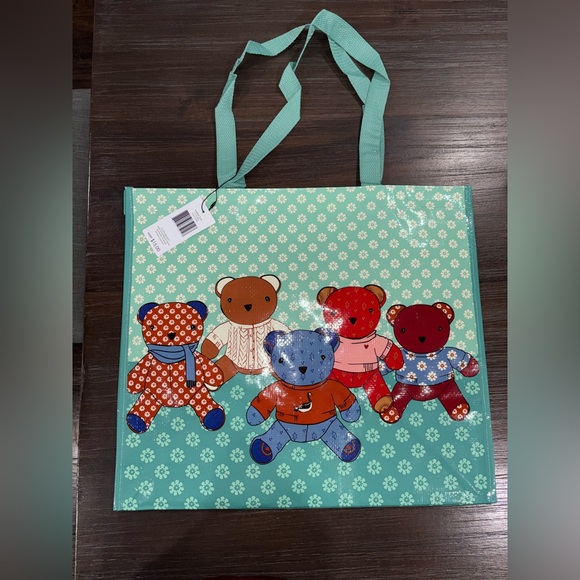 NWT VERA BRADLEY Reusable Market Tote in Toasty Teddies - Picture 2 of 4